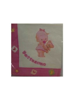 Tovagliolo BATTESIMO ROSA