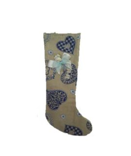 Calza cuori blu grande