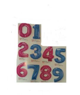 Pallone numeri colore blu 35 cm