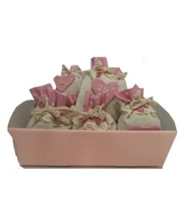 Confettata sacchetto cuore Rosa 12 pz