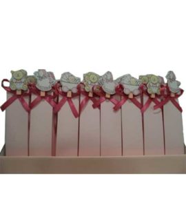 Confettata rosa con molletta decorativa 40 pz