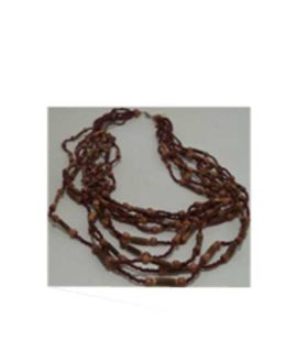Collana perline e legno