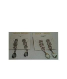 Orecchini con strass e goccia