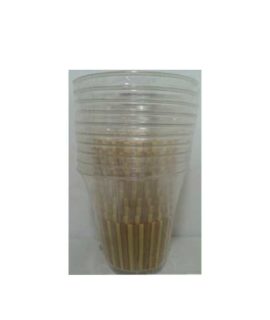 Bicchiere plastica rigato