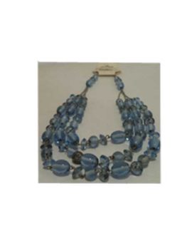 Collana 3 fili celeste