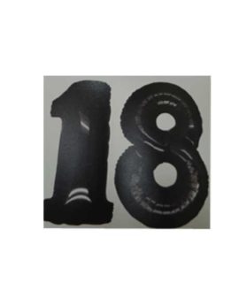 Pallone numeri colore nero 102 cm
