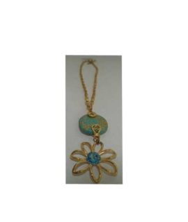 Collana oro/celeste
