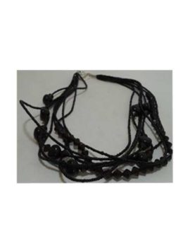 Collana nera con perline