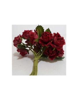 Mazzetto rose rosse con foglia