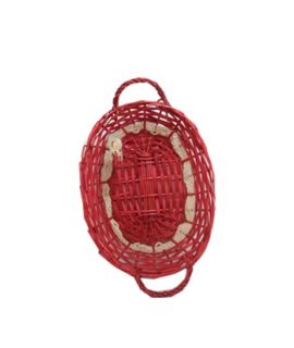 Cestino vimini rosso