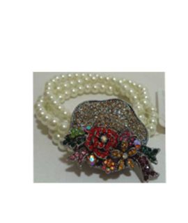 Bracciale perle con cappello