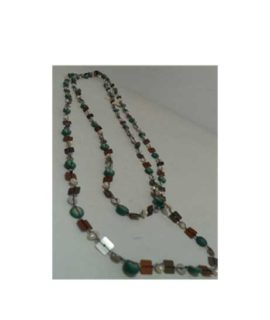 Collana legno e paillettes