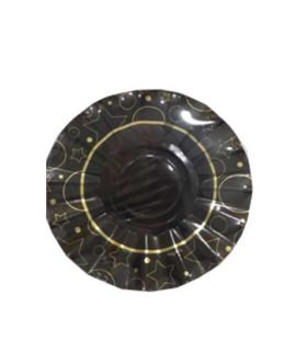 Piatto nero/oro 21 cm