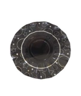 Piatto nero/argento 27 cm