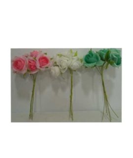 Mazzetto rosa effetto tessuto