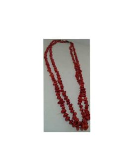 Collana rossa a 2 fili