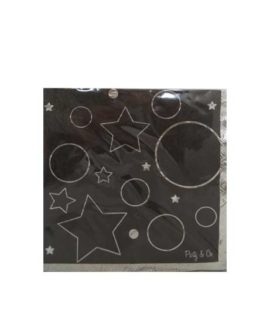 Tovagliolo nero/argento
