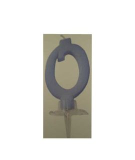 Candela numeri colore celeste 7 cm
