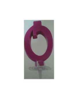 Candela numeri colore fucsia 7 cm