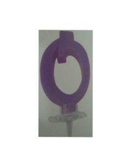 Candela numeri colore glicine 7 cm