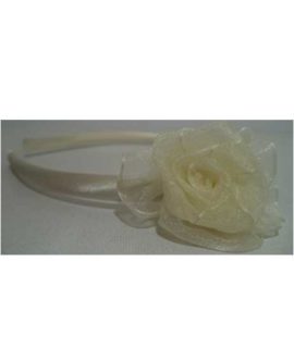Cerchietto per capelli con rosa
