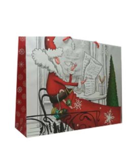 Busta regalo con Babbo Natale