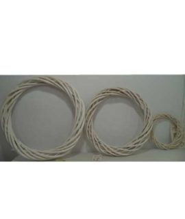 Ghirlanda in vimini bianca