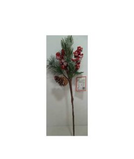Ramo natalizio bacche e pigne