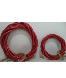 Ghirlanda in vimini rossa