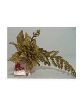Fiore brillantinato oro