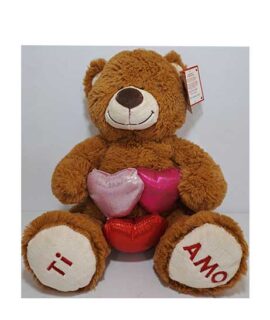 Peluche orsetto con tre cuori