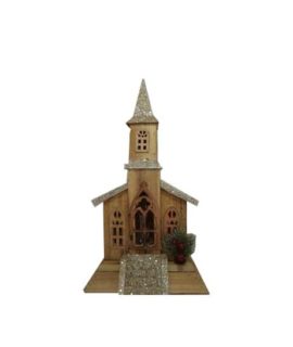 Chiesa natalizia in legno