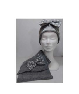 Sciarpa+cappello bimba con fiocco