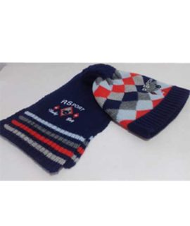 Cappello+sciarpa a rombi