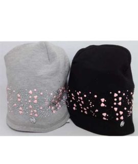 Cappello cuoricini e strass