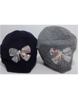 Cappello con fiocco di paillettes