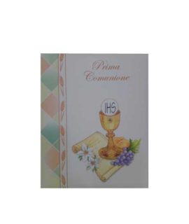 Album COMUNIONE con calice e uva
