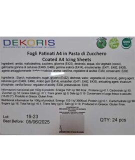 Fogli di zucchero patinati A4