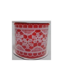 Nastro decorativo rosso/bianco