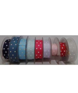 Nastro a pois in gros-grain 25 mm