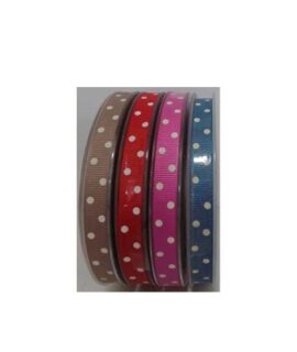 Nastro a pois in gros-grain 10 mm