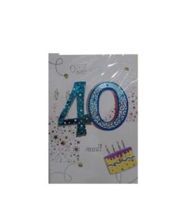 Biglietto 40 anni paillettes