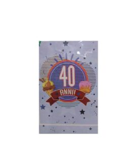 Biglietto 40 anni righe