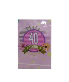 Biglietto 40 anni righe