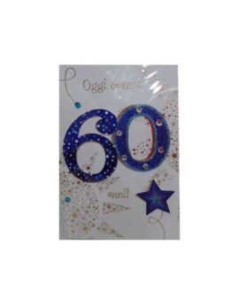 Biglietto 60 anni paillettes