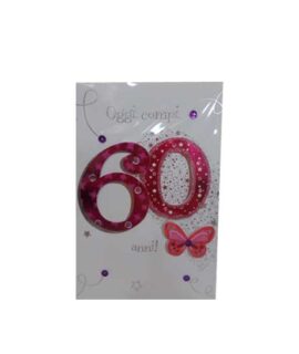 Biglietto 60 anni paillettes