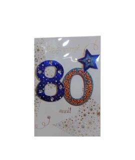 Biglietto 80 anni paillettes