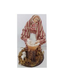 Donna che lava i panni per presepe