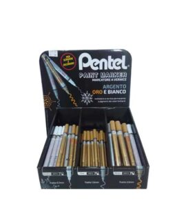 Pennarello PENTEL oro-argento-bianco