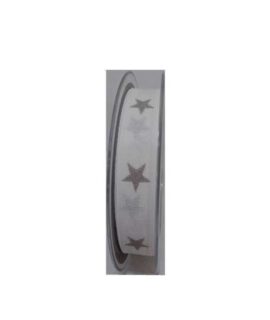 Nastro natalizio con STELLE ARGENTO